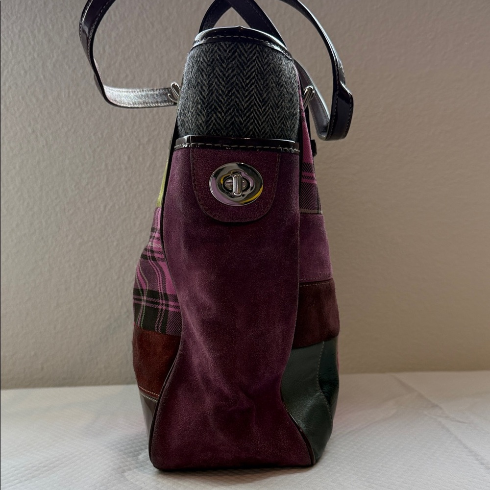 Vintage Coach Holiday Patchwork Tote Bag G05Q-9752 - Picture 2 of 11